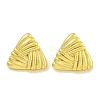 Rack Plating Triangle Brass Stud Earrings EJEW-I313-01G-1