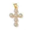Brass Micro Pave Cubic Zirconia Pendants KK-L268-015G-A01-1