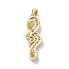 Rack Plating Brass Micro Pave Cubic Zirconia Pendants KK-E281-18G-3