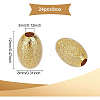 24Pcs Eco-Friendly Brass Textured Beads KK-BC0007-87-RS-2