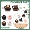 60Pcs 4 Colors Resin Coffee Miniature Ornaments DOLL-YW0001-03-2