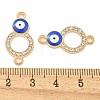 Alloy Blue Enamel Evil Eye Connector Charms ENAM-S003-03D-3