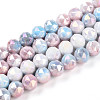 Electroplate Glass Beads Strands X-GLAA-N010-8mm-04-1