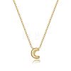 Brass Initial Pendant Box Chain Necklaces for Women FS-WG5C822-03-1
