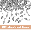 100Pcs Alloy European Dangle Charms FIND-DC0002-75-3