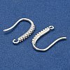 Rack Plating Brass Pave Cubic Zirconia Earring Hooks KK-O143-20S-2