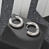 Frosted 304 Stainless Steel Huggie Hoop Earrings for Women EJEW-C096-32F-P-4