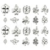 100Pcs 10 Styles Tibetan Style Alloy Pendants TIBEP-CJ0001-51-1