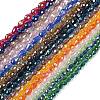 Transparent Electroplate Glass Beads Strands EGLA-N013-T10mm-B-M-1
