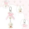 ABS Imitation Pearl & Resin Pendant Decorations HJEW-YW00332-2
