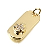 Brass Micro Pave Clear Cubic Zirconia Pendants CU-CBAEEA8-29G-2