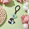 Cat Alloy Enamel Pendant Deciration HJEW-JM02037-2