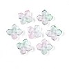 Baking Paint Transparent Glass Bead Caps DGLA-N014-04C-1