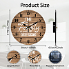 MDF Printed Wall Clock HJEW-WH0058-008-2