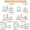 12Pcs 6 Styles Brass Stud Earring Findings KK-BC0009-08-2