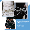 2Pcs 2 Styles Multi Layered ABS Plastic Pearl Beaded Chain Belts AJEW-FG0004-01-6