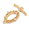 Brass Micro Pave Clear Cubic Zirconia Toggle Clasps KK-S403-17G-3