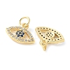 Brass Micro Pave Cubic Zirconia Charms KK-U056-28G-2