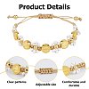 6Pcs Alloy & Glass Seed Bead Braided Bracelets BJEW-DC00025-4