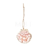 Electroplate Sea Shell Pendant Decorations HJEW-JM04620-4