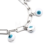 Evil Eye Alloy Enamel Charm Bracelets BJEW-JB05443-03-2