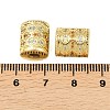 Soccer Seasons Brass Micro Pave Cubic Zirconia European Beads KK-D109-09C-G-3