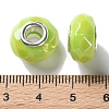 Opaque Brass Cores Acrylic European Beads OACR-M024-03S-06-3