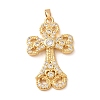 Brass Micro Pave Cubic Zirconia Pendants CU-CBA2F11-17G-2