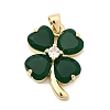 Brass Glass Pendants KK-H529-40G-02-1