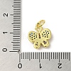 Real 18K Gold Plated Brass Pave Cubic Zirconia Pendants KK-M283-11K-02-3