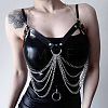 PU Leather & Alloy Harness Chest Waist Chain for Women WGB91D6-14-1