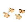 304 Stainless Steel Stud Earrings SA-CBABF3F-14G-02-4