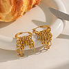 304 Stainless Steel Chain Tassel Hoop Earrings for Women HJ6544-1-1
