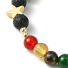Natural & Synthetic Mixed Gemstone Chakra Theme Bracelet BJEW-JB09806-4