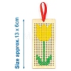 DIY Wood Bookmarks Cross Stitch Kits OFST-PW0006-14A-3