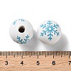 Printed Wood European Beads WOOD-Z002-08C-3