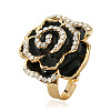 Adjustable Alloy Rhinestone Finger Rings for Women TP7794-3-1