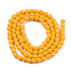 Opaque Solid Color Glass Beads Strands GLAA-N045-002-A05-2