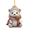 Polar Bear with Scarf Acrylic Hanging Ornaments PW-WGD777E-01-3