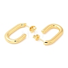 Brass Oval Stud Earrings EJEW-Q770-11G-2