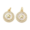 Brass Micro Pave Cubic Zirconia Pendants KK-A282-01G-01-1