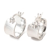 Sterling Silver Plain Thick Hoop Earrings for Women EJEW-D106-03S-1