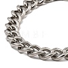 304 Stainless Steel Cuban Link Chain Bracelet NJEW-D050-02B-P-3