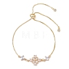 Adjustable Brass Slider Link Bracelets BJEW-JB13038-1