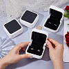Plastic Cufflink Packing Boxes with Flip Hinged Lid CON-WH0100-51A-3