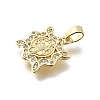Brass Micro Pave Cubic Zirconia Pendants KK-P336-01C-G-2