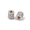 925 Sterling Silver Micro Pave Clear Cubic Zirconia Beads SE-CBAF1B2-13A-P-1