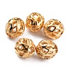 Long-Lasting Hollowed Plated Brass Beads LS-KK-O133-003C-G-1