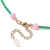 Glass Seed Pendants Necklaces for Women NJEW-MZ00031-04-5