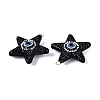Handmade Polymer Clay & Rhinestone & Resin Big Pendants FIND-Q123-02E-2